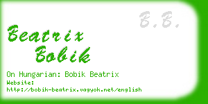 beatrix bobik business card